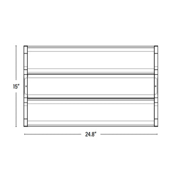 LED Linear High Bay, 2ft, 92W/78W/58W, Selectable Wattage, 13800 Lumens